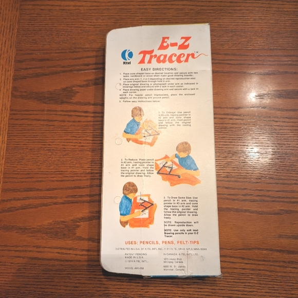 Vintage 1974 E-Z Tracer Drawing Set by K-Tel Retro Toys Rare - Picture 4 of 5